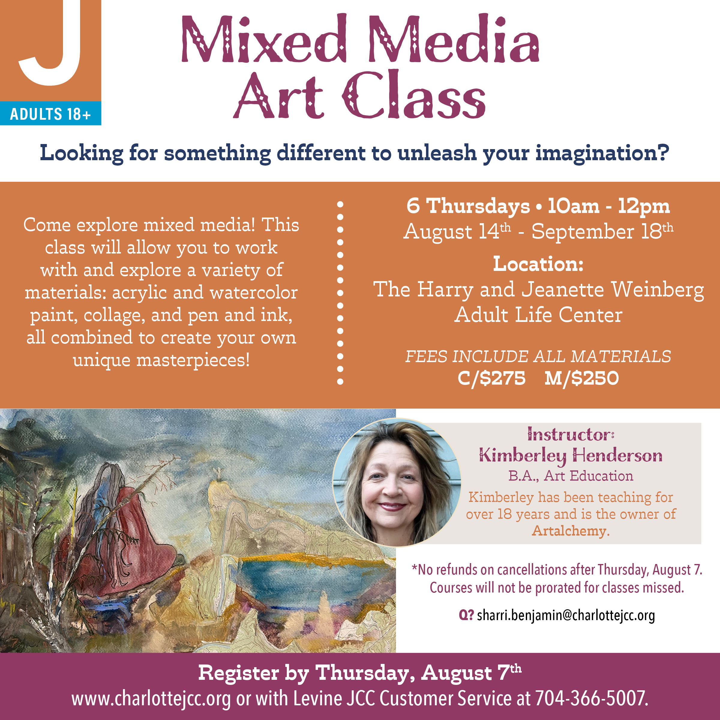 Mixed Media Art Class - Series - Levine Jewish Community Center ...