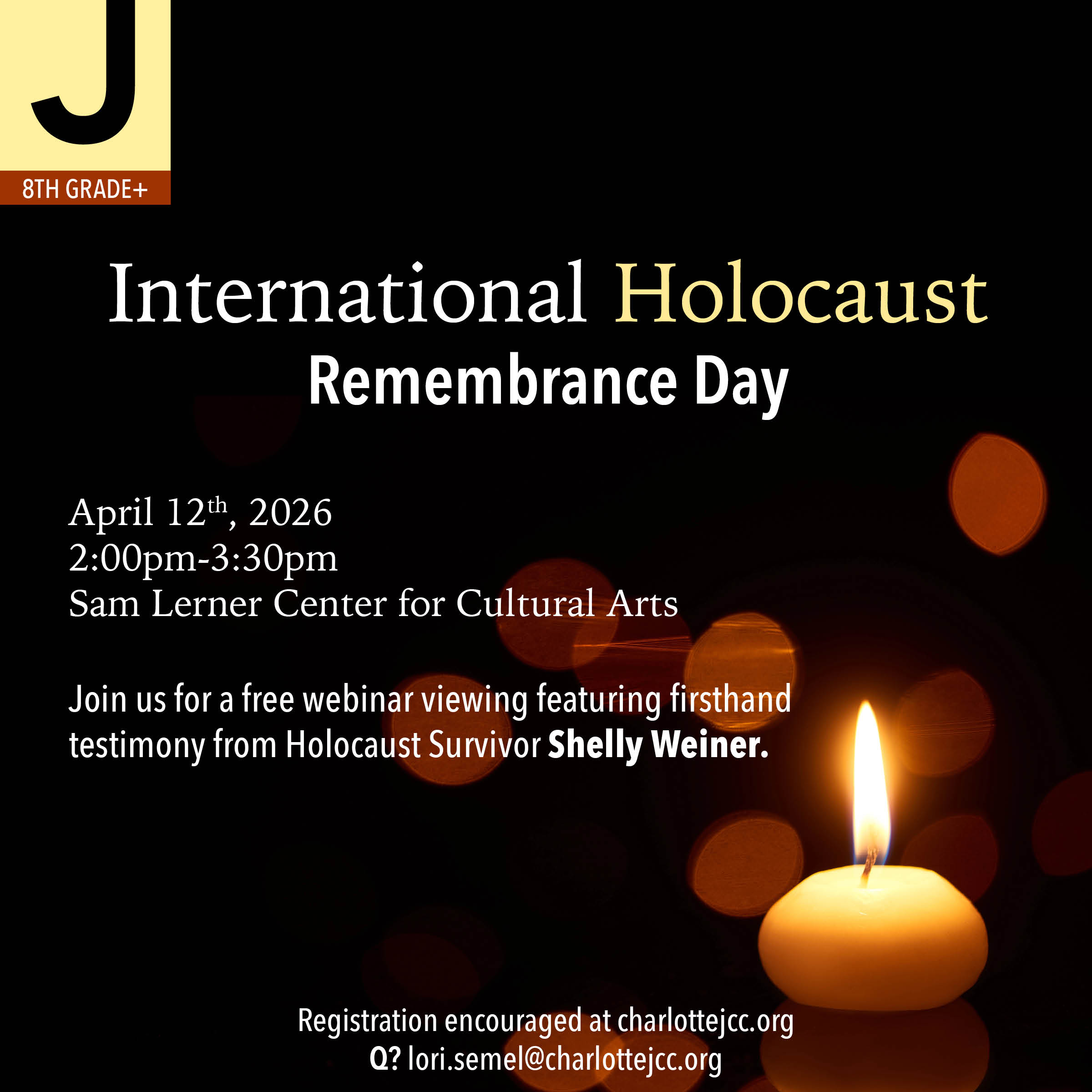 Rescheduled International Holocaust Remembrance Day - Levine Jewish ...